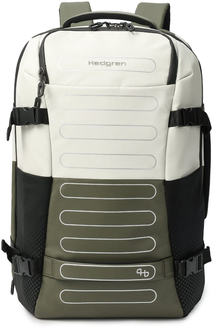 Hedgren Trip L P Reiserugzak 15,6 inch met RFID-bescherming – Groot – Grey/Olive