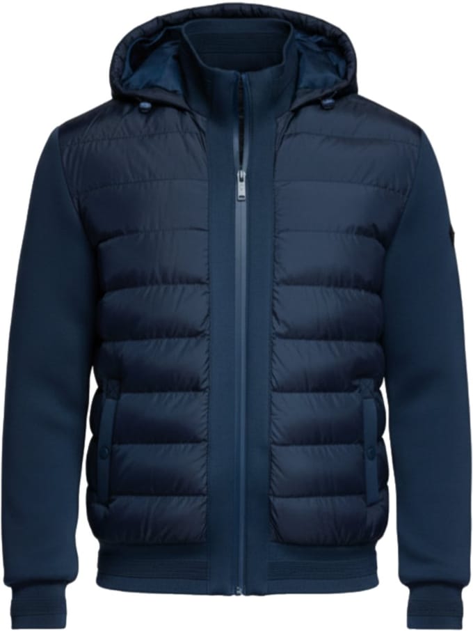 OMBRE Jas - Drukknopen - Effen Marine S