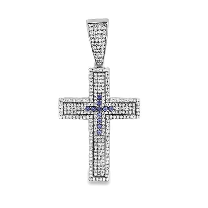 Juwelier Zwartevalk zilveren (gerhodineerd) kruis hanger - 24.340-B