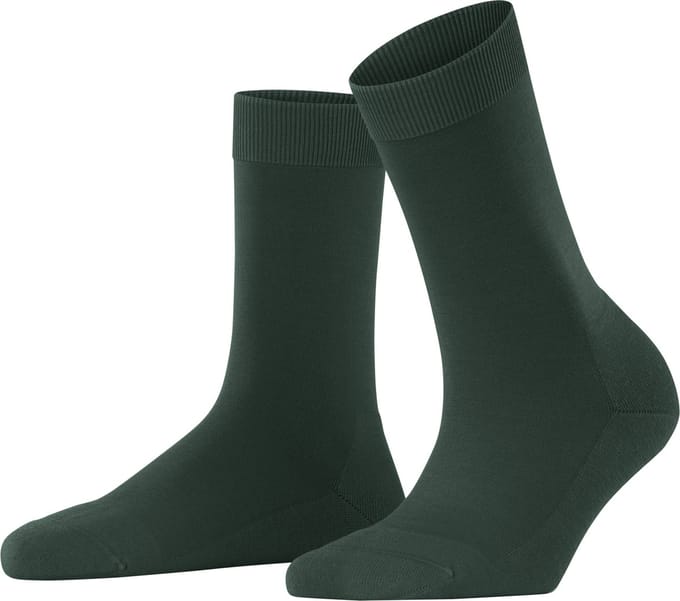 FALKE ClimaWool eenkleurig wol lyocell sokken dames groen - maat 41-42