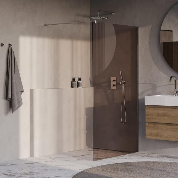 Brauer Oblivion - Inloopdouche - Brons Glas - 120 x 200 cm - incl. Glascoating - Chroom