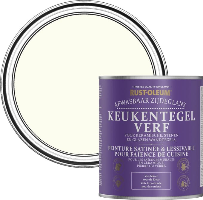 Rust-Oleum Gebroken wit Keukentegelverf Zijdeglans - Antiek Wit 750ml