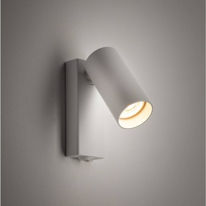 Nowodvorski Lighting Wandspot FOURTY, wit, hoogte 17 cm, metaal, GU10