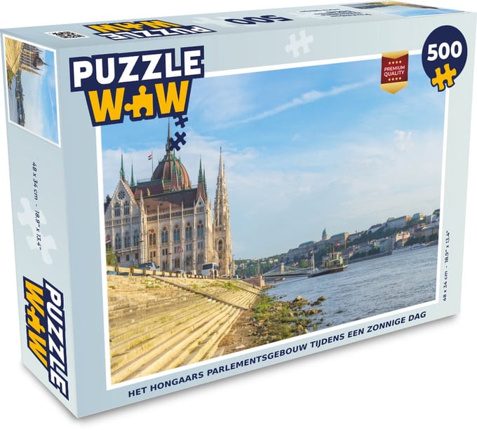 Puzzel Het Hongaars parlementsgebouw tijdens een zonnige dag - Legpuzzel - Puzzel 500 stukjes