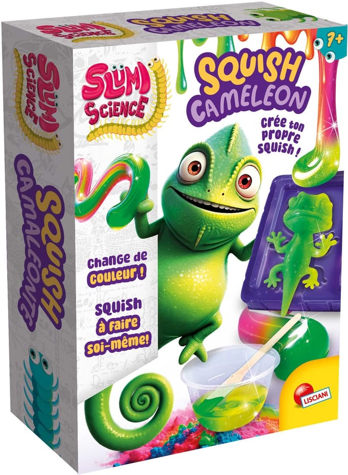 SLUMI SCIENCE Pocket Caméléon Squish - Kit Créatif - LISCIANIGIOCHI - Moule & Effet Molleux - Des 7 ans
