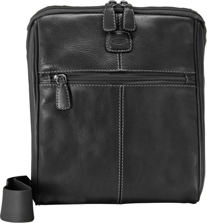 Bric's Life Pelle Leren Schoudertas 24 cm - Dames - black