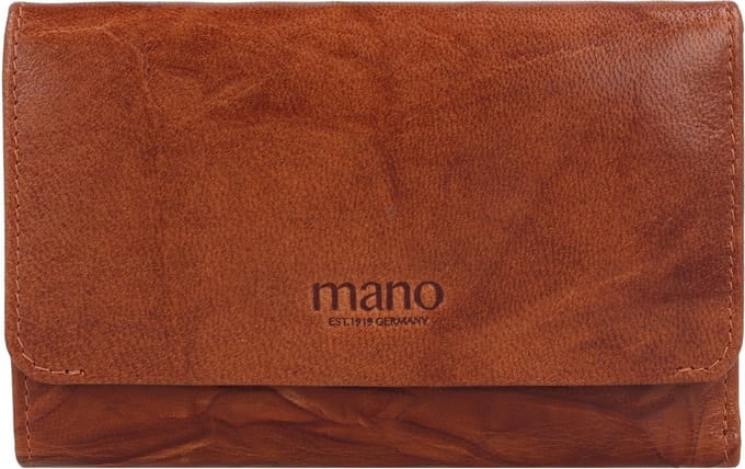 mano Donna Aurona Portemonnee RFID Leer 14,5 cm - Dames - Horizontaal - cognac