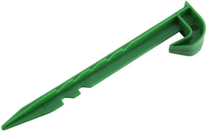 Duurzame plastic grondpennen voor tuin en kamperen - Multi-functionele bevestigingspennen, 14.5 cm, 10 stuks