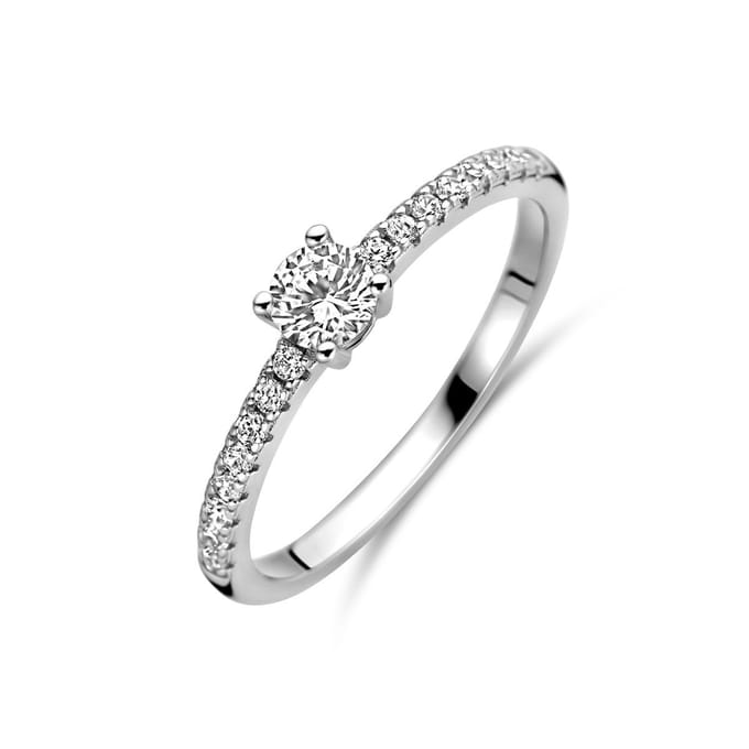 Gerhodineerd Zilver Ring Met Zirkonia 1338789