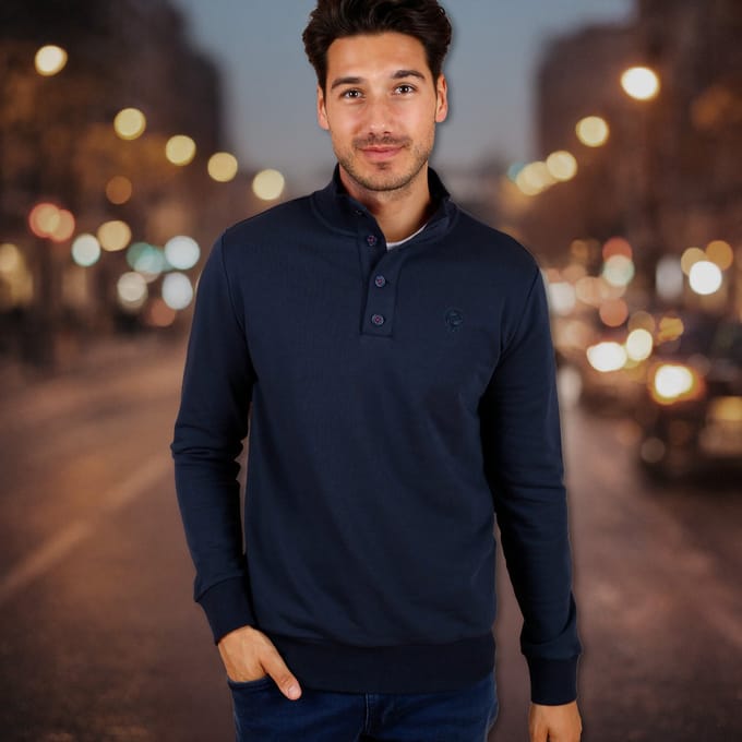 Heren Trui Plaatsluis - Donkerblauw