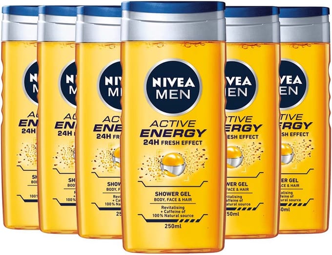 Nivea Men Douchegel - Active Energy - 6 x 250 ml