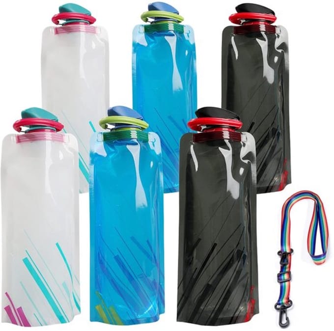 Vouwbare waterfles 700ml - herbruikbaar en flexibel