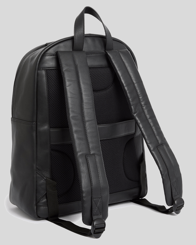 Lyle & Scott leren rugzak - zwart