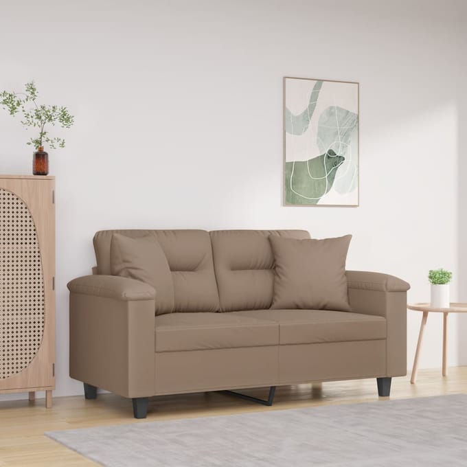 vidaXL - Sierkussens - 2 - st - 40x40 - cm - microvezelstof - taupe