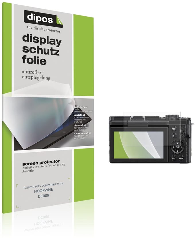 dipos – 4x Matte Beschermfolie geschikt voor HOOPWNE DC089 | Krasbestendige & antireflecterende Screenprotector Ultra-Thin