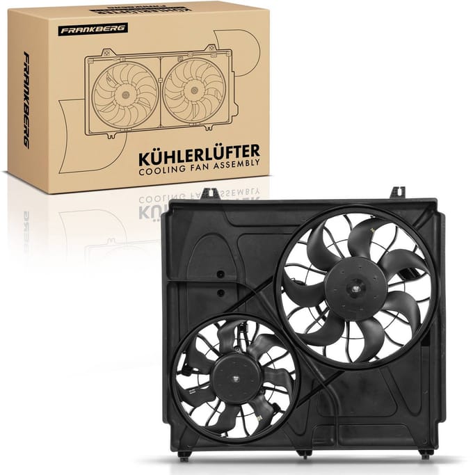 Frankberg 1x Motorradiator dubbelventilator