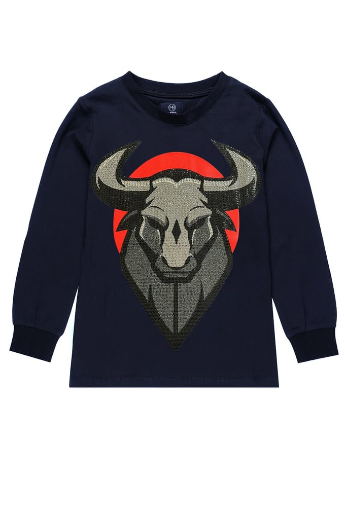 Angry Bull Longsleeve | NAVY - NAVY / 6