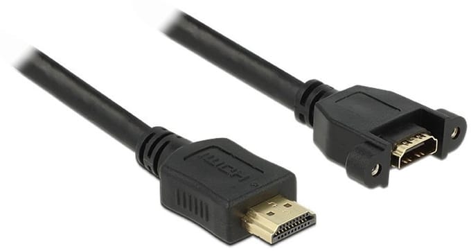 HDMI (m) - HDMI (v) inbouw adapter - versie 1.4 (4K 30Hz) - 1 meter