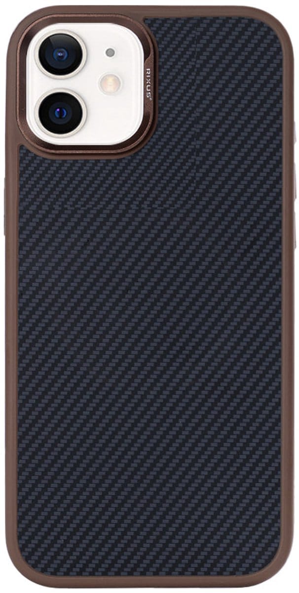Rixus Mag Carbon With Magsafe For Apple iPhone 11 Brown