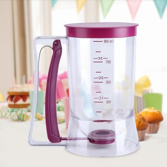 Distributeur de pâte - Alinory - 900 ml - Plastique de qualité alimentaire - Violet - Manuel paars