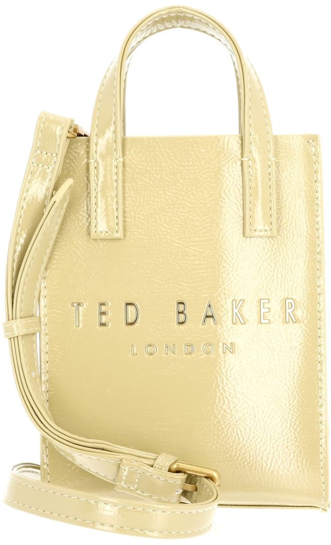 Ted Baker schoudertas handtas Crinkll Crinkle Mini Icon Bag Yellow mosterdgeel