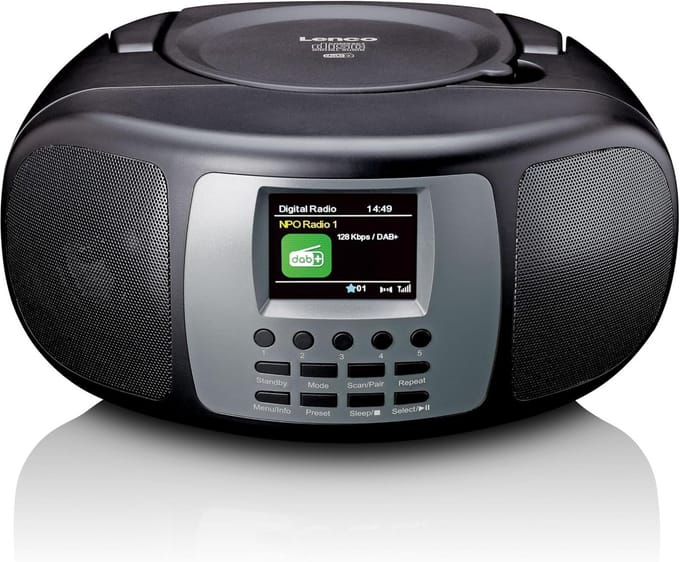 Draagbare CD Radio met DAB+ FM en Bluetooth - Toploader Speler