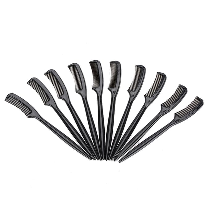 10 stuks Set Plastic Wimperkam Draagbaar Schoonheid Make-up Wimper Scheider Tool gray