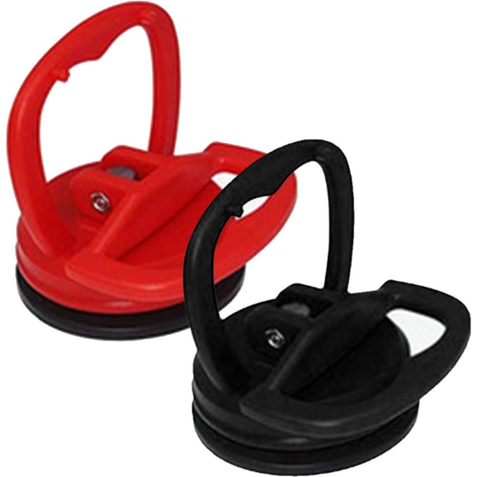 Extracteur de Dent 2 pièces, extracteur de débosselage, retrait de Dent à ventouse sans trace pour réparer les voitures Black & Red red