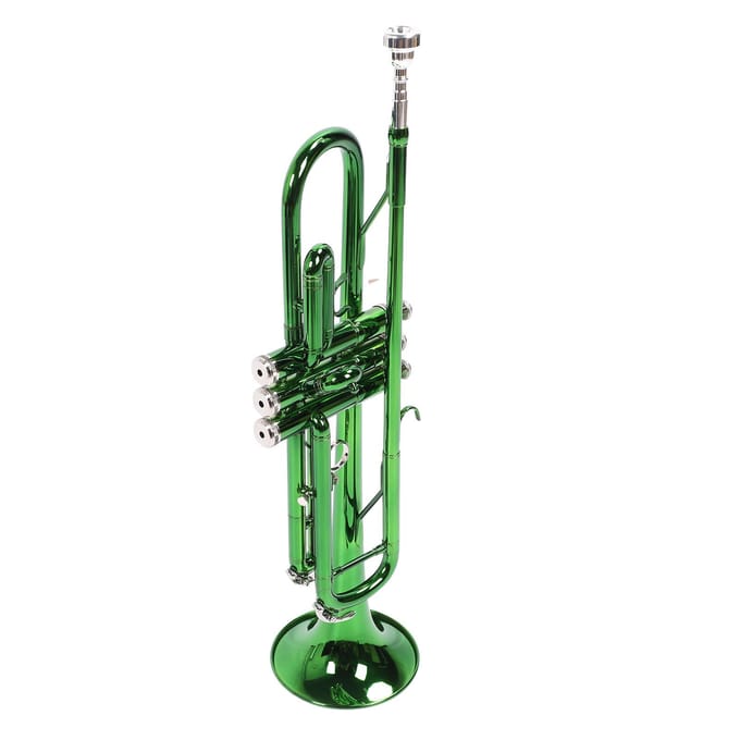 Groene Trompet Set Bes Toon 3 Tonen Muziek Trompet Blaasinstrument voor Beginner Optreden Band black