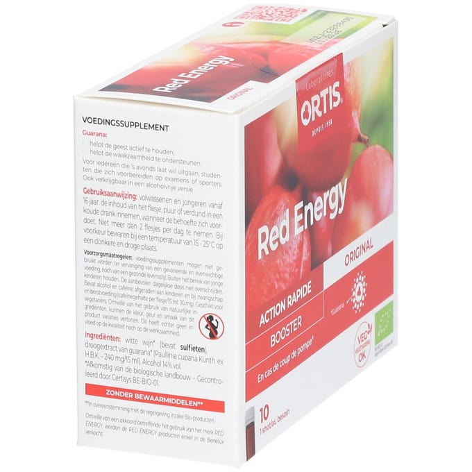 Ortis® Red Energy 15 Drinkbare ampoules