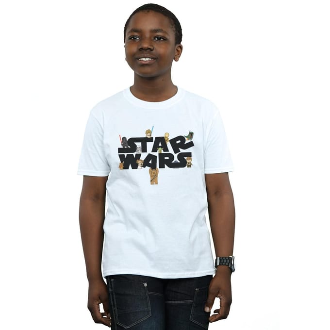 Star Wars Jongens Kiddie Logo T-shirt (Wit)