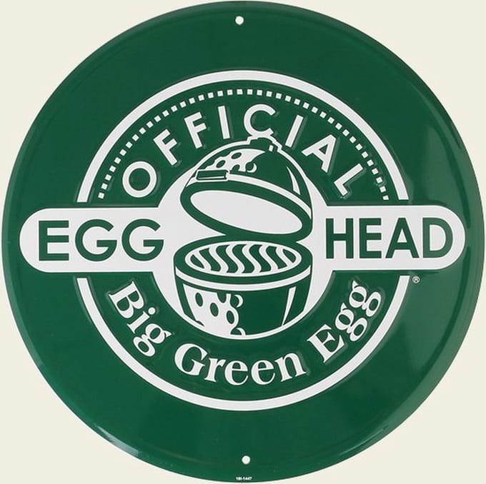 Green Egg Rond tekstbord 'Official EGGhead' Big | Groen