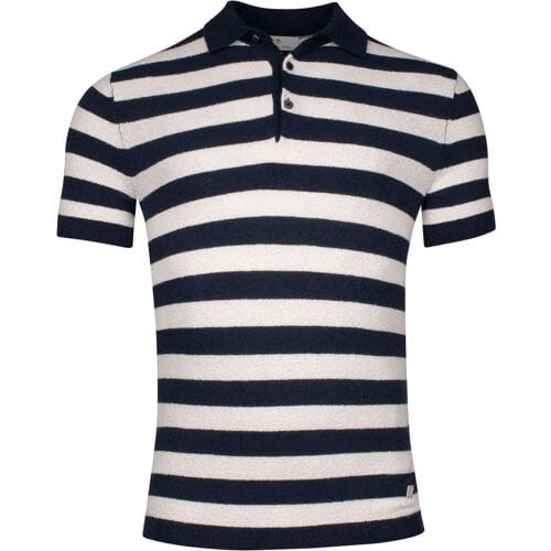 Thomas Maine Polo Terry Cloth Knitted Short Sleeve Ink Blue / male