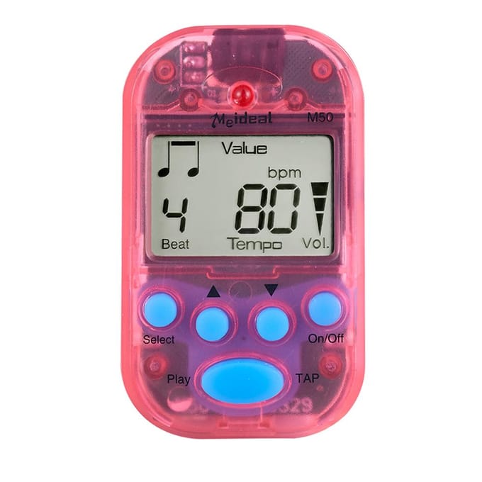 Professionele Metronoom M50 Digitaal LCD Clip-on Stemapparaat Metronoom voor Gitaar rood