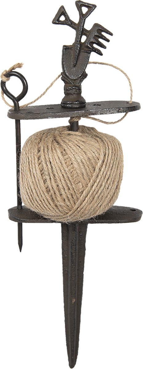 Clayre & Eef Touwhouder 12x9x32 cm Bruin Ijzer Decoratie