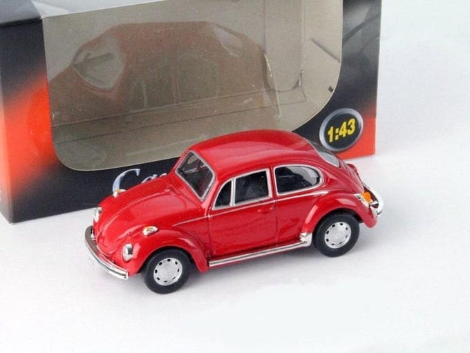 Cararama-Hongwell Volkswagen Kever - Modelauto - Schaal 1:43 - Rood