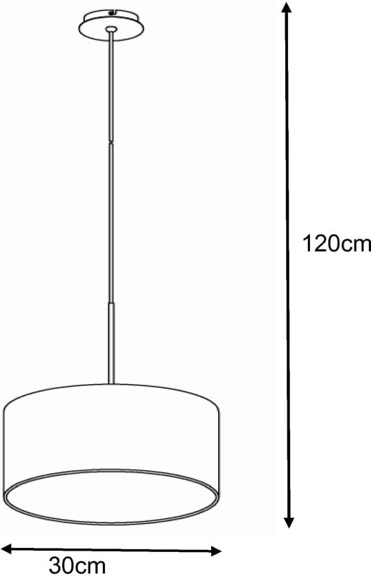 Lucide CROSS - Hanglamp - Ø30 cm - Grijs