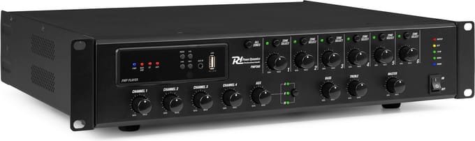 Power Dynamics PMP360 6 zone versterker - perfect voor omroepinstallaties - met Bluetooth - 360W