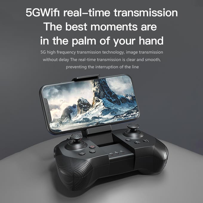 GPS Afstandsbediening Drone met Camera 8K Dubbele Camera 5GWIFI 360 graden Obstakel vermijden Headless-modus without GPS-2 battery zwart