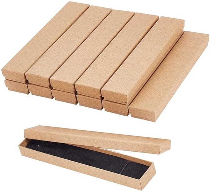 Dailygoody - Kartonnen Halskettingdozen - Sieradendoos - 12 Stuks