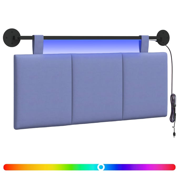 vidaXL - Hangend - hoofdbord - Jeans - Blauw - Fluweel