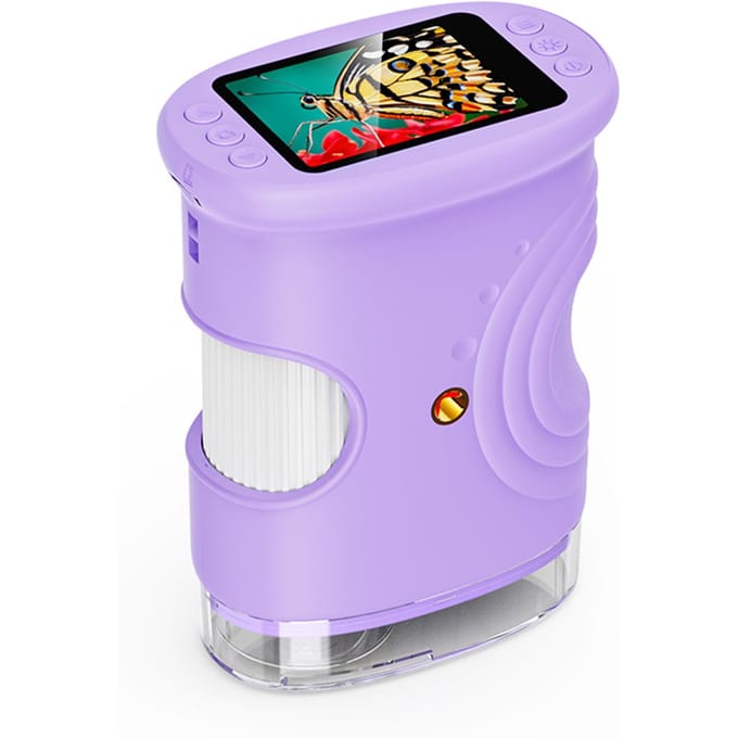 Microscope numérique portatif pour enfants 1000X Écran 2.0 Télescope portable rechargeable
