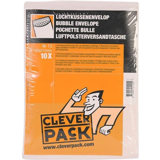 Envelop CleverPack luchtkussen nr13 170x225mm wit pak à 10 stuks