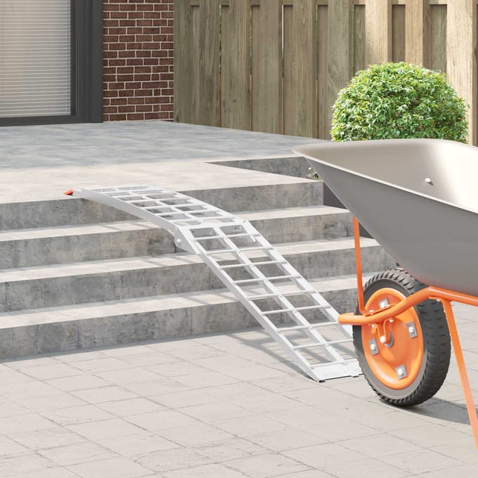 vidaXL Motorfietshelling zilver 340 kg per stuk Aluminium