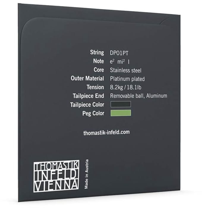 Thomastik Infeld THDP-01PT violin string E-1 4/4 medium, stainless steel, platinum plated
