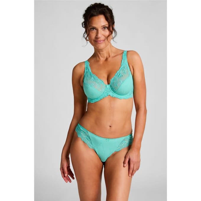 Hunkemöller Dames Lingerie Boxerstring Diva - Groen - maat S