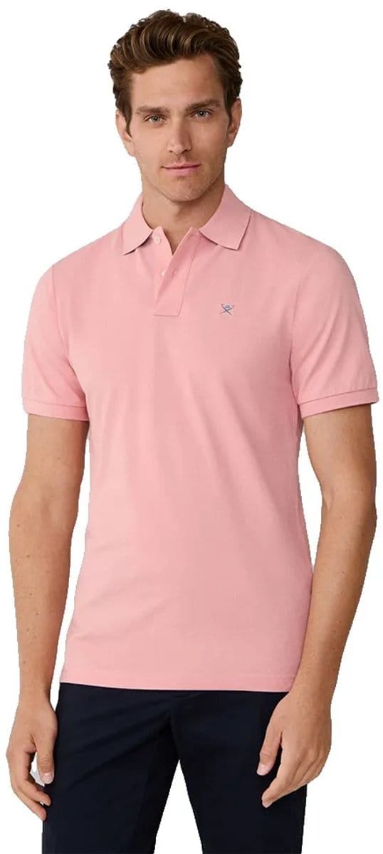 Hackett Hm5600093 Slim Fit Korte Mouw Poloshirt Roze M Man