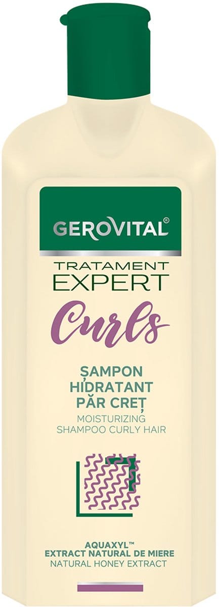 Gerovital Hydraterende Shampoo voor Krullend Haar met Honing, WaveMax® & Provitamine B5 - Anti-Frizz & Kruldefinitie - 250 ml