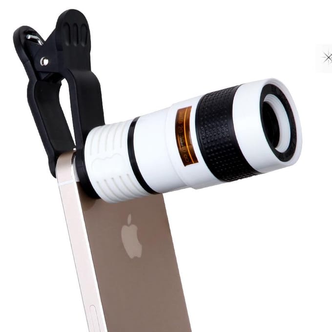Fabrieksgroothandel Nieuwe 8 × 18 High-definition mobiele telefoontelescoop Universele camera Externe universele clip. black