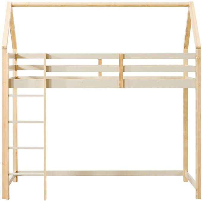 Vente-unique Hoogslaper hout beige 90 x 190 cm